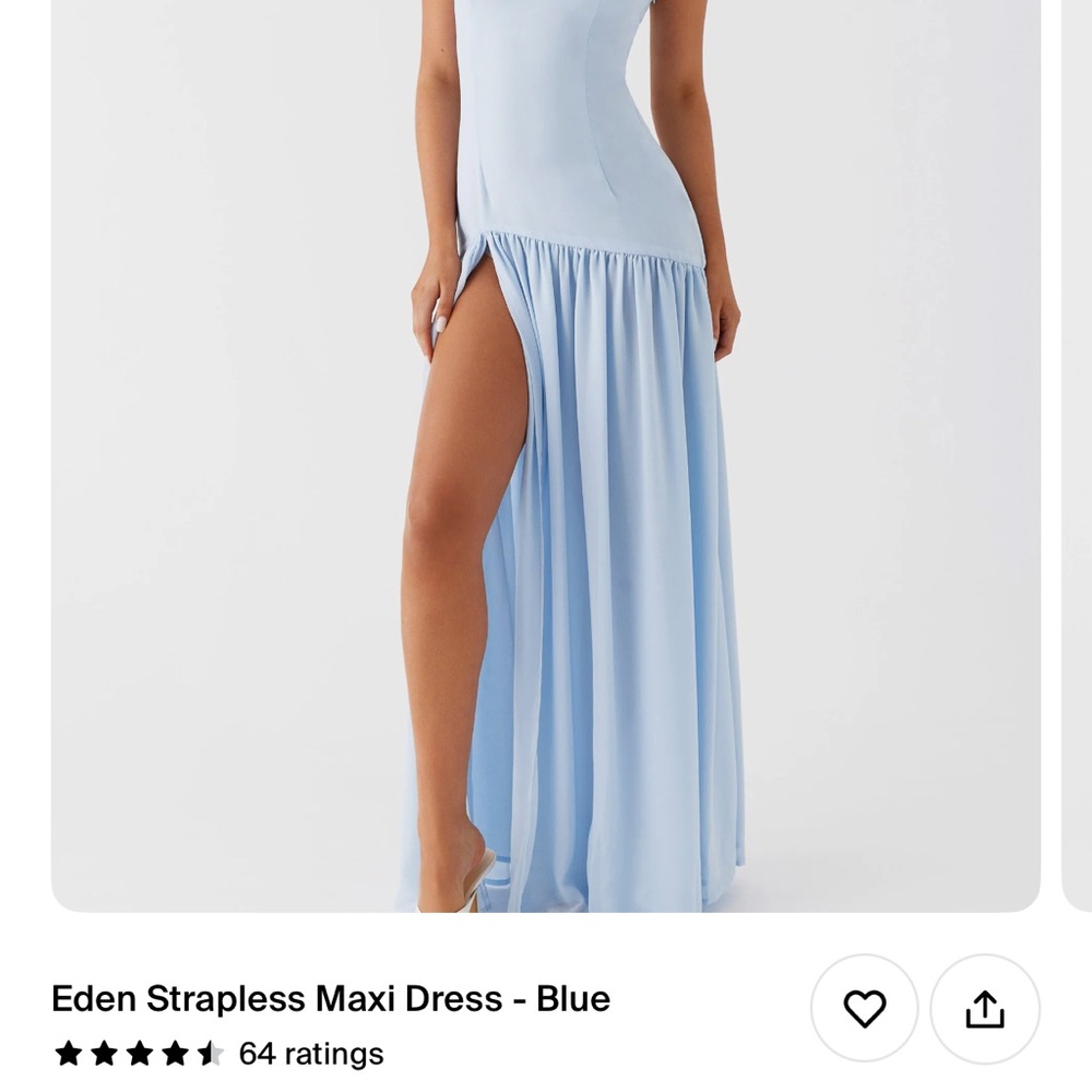 Strapless Maxi Dress - Blue